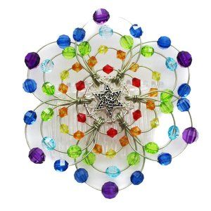 Women's Kippah/Yarmulke/Jewish Head Covering - Chakrah/Pride